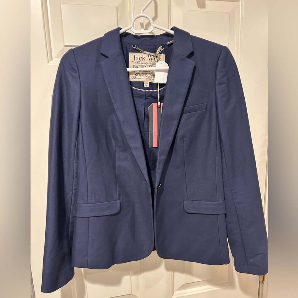 NWT Jack Wills Navy Blue Blazer Women’s Size 2